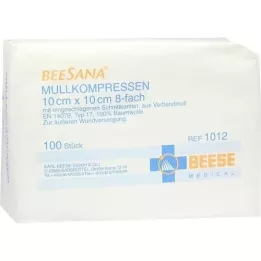 MULLKOMPRESSEN 10x10 cm não estéril 8x, 100 unidades