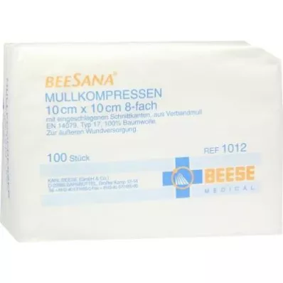 MULLKOMPRESSEN 10x10 cm não estéril 8x, 100 unidades
