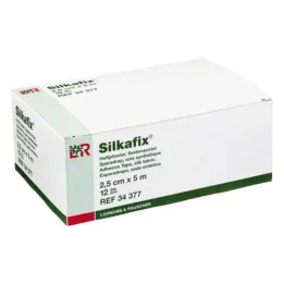 SILKAFIX Agrafos com núcleo de cartão de 2,5 cm x 5 m, 12 unidades