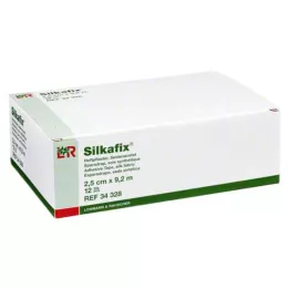 SILKAFIX Agrafos com núcleo de cartão de 2,5 cm x 9,2 m, 12 unidades
