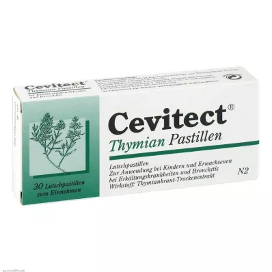 CEVITECT Pastilhas de tomilho, 30 unid CEVITECT Pastilhas de tomilho, 30 unid