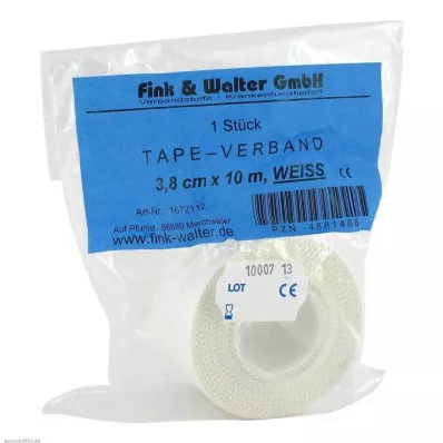 TAPE-Ligadura 3,8 cmx10 m branca, 1 pc TAPE-Ligadura 3,8 cmx10 m branca, 1 pc