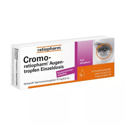 CROMO-RATIOPHARM Colírio dose única, 20X0,5 ml CROMO-RATIOPHARM Colírio dose única, 20X0,5 ml