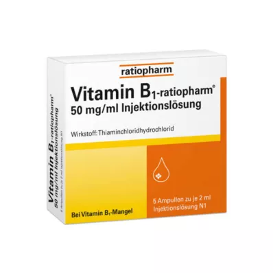 VITAMIN B1-RATIOPHARM 50 mg/ml Inj.Lsg.Ampolas, 5X2 ml VITAMIN B1-RATIOPHARM 50 mg/ml Inj.Lsg.Ampolas, 5X2 ml