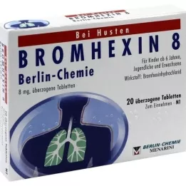 BROMHEXIN 8 comprimidos revestidos da Berlin Chemie, 20 unidades