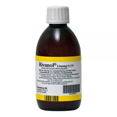 RIVANOL Solução 0,1%, 300 ml RIVANOL Solução 0,1%, 300 ml