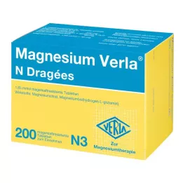 MAGNESIUM VERLA N Comprimidos revestidos, 200 Cápsulas
