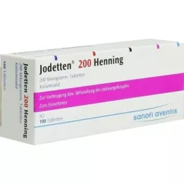 JODETTEN 200 pastilhas Henning, 100 unidades