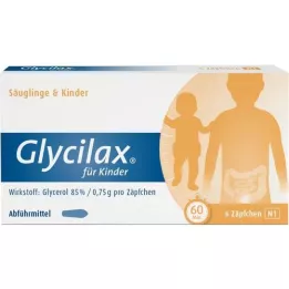 GLYCILAX Supositórios para crianças, 6 unid