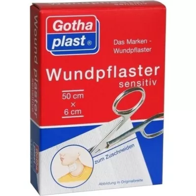 GOTHAPLAST Gesso para feridas sensível 6 cm x 0,5 m cortado, 1 pc