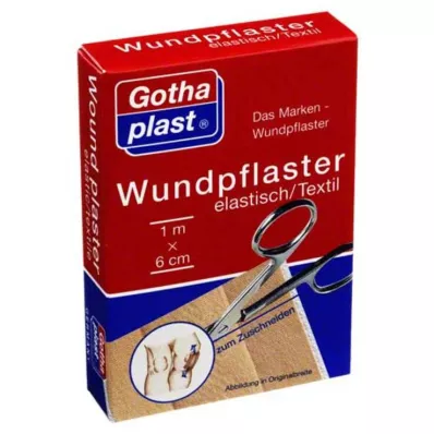 GOTHAPLAST Gesso elástico para feridas 6 cmx1 m cortado, 1 pc GOTHAPLAST Gesso elástico para feridas 6 cmx1 m cortado, 1 pc
