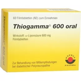 THIOGAMMA 600 comprimidos revestidos por película orais, 60 unidades