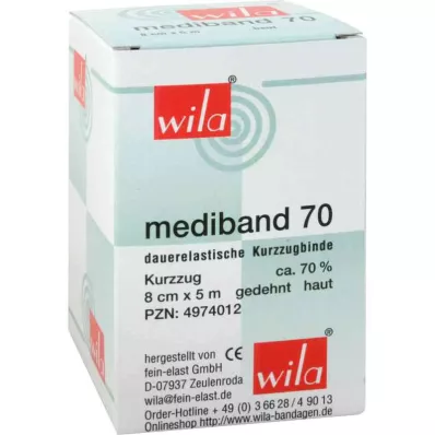 MEDIBAND 70 Ligadura elástica curta 8 cmx5 m cor da pele, 1 unid MEDIBAND 70 Ligadura elástica curta 8 cmx5 m cor da pele, 1 unid