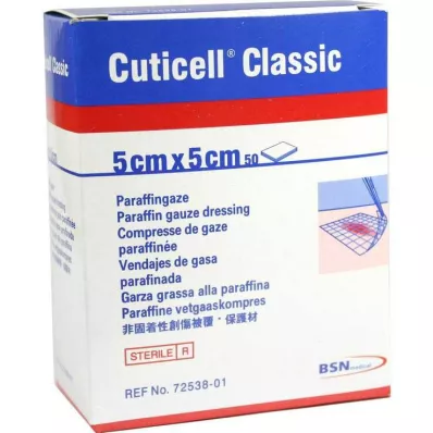 CUTICELL Gaze clássica para feridas 5x5 cm, 50 unidades CUTICELL Gaze clássica para feridas 5x5 cm, 50 unidades