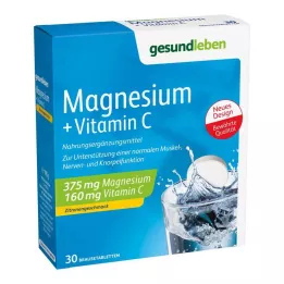 GESUND LEBEN Comprimidos efervescentes de magnésio+vitamina C, 3X10 pcs