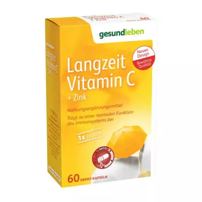 GESUND LEBEN Cápsulas de vitamina C+zinco de longa duração, 60 unid GESUND LEBEN Cápsulas de vitamina C+zinco de longa duração, 60 unid