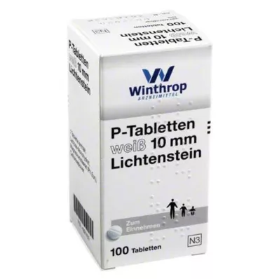 P TABLETTEN branco 10 mm, 100 pcs