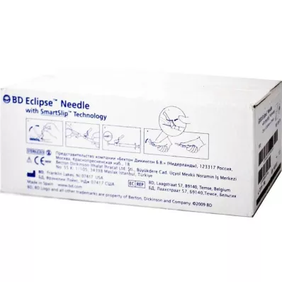 BD ECLIPSE Cânula de injeção de segurança 27 G 1/2, 100 unid