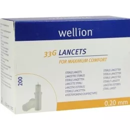 WELLION Lancetas 33 G, 200 unidades