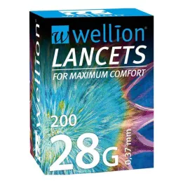 WELLION Lancetas 28 G, 200 unidades