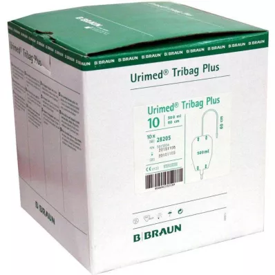 URIMED Saco de urina para pernas Tribag Plus 500ml 50cm estéril, 10 unidades URIMED Saco de urina para pernas Tribag Plus 500ml 50cm estéril, 10 unidades