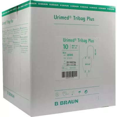 URIMED Saco de urina para pernas Tribag Plus 800ml 60cm estéril, 10 unidades