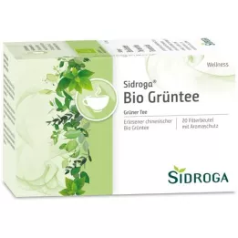 SIDROGA Saco de filtro de chá verde Wellness, 20X1,7 g