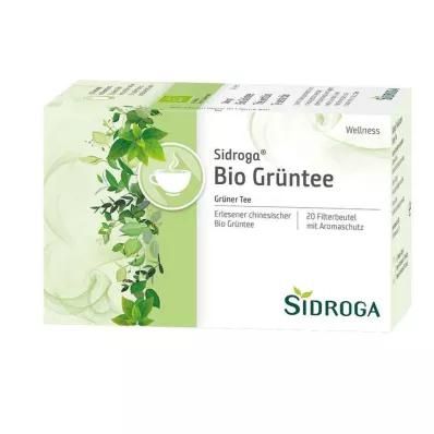 SIDROGA Saco de filtro de chá verde Wellness, 20X1,7 g