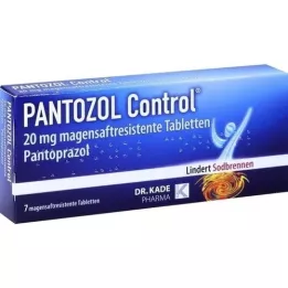 PANTOZOL Control 20 mg comprimidos com revestimento entérico, 7 unidades