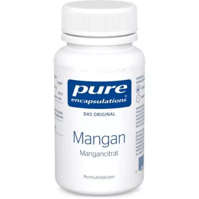 PURE ENCAPSULATIONS Manganês Cápsulas de Citrato de Manganês, 60 Cápsulas