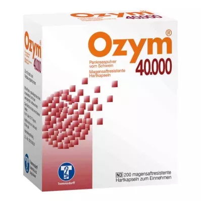 OZYM 40.000 cápsulas duras com revestimento entérico, 200 pcs OZYM 40.000 cápsulas duras com revestimento entérico, 200 pcs
