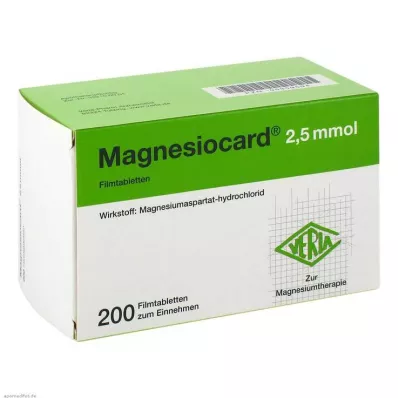 MAGNESIOCARD Comprimidos revestidos por película de 2,5 mmol, 200 unidades MAGNESIOCARD Comprimidos revestidos por película de 2,5 mmol, 200 unidades