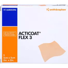 ACTICOAT Ligadura Flex 3 5x5 cm, 5 unidades