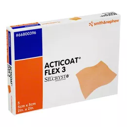 ACTICOAT Ligadura Flex 3 5x5 cm, 5 unidades