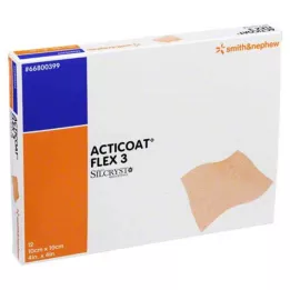 ACTICOAT Ligadura Flex 3 10x10 cm, 12 unidades
