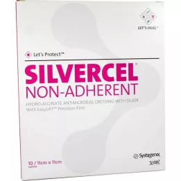 SILVERCEL Compressas não aderentes 11x11 cm, 10 unidades