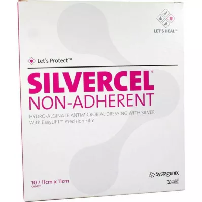 SILVERCEL Compressas não aderentes 11x11 cm, 10 unidades