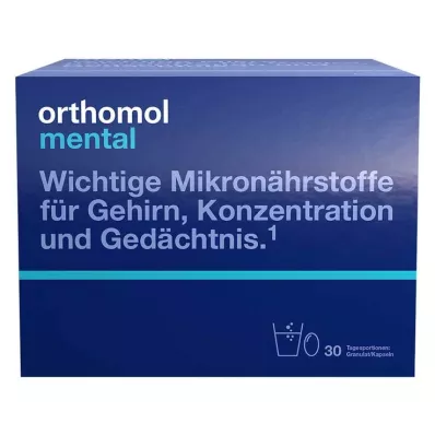 ORTHOMOL combinação de grânulos/cápsulas mentais para 30 dias, 30 unidades ORTHOMOL combinação de grânulos/cápsulas mentais para 30 dias, 30 unidades