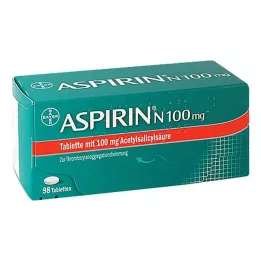 ASPIRIN N 100 mg comprimidos, 98 unid