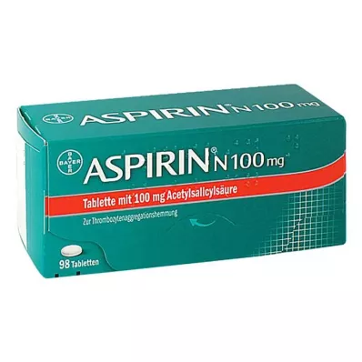 ASPIRIN N 100 mg comprimidos, 98 unid