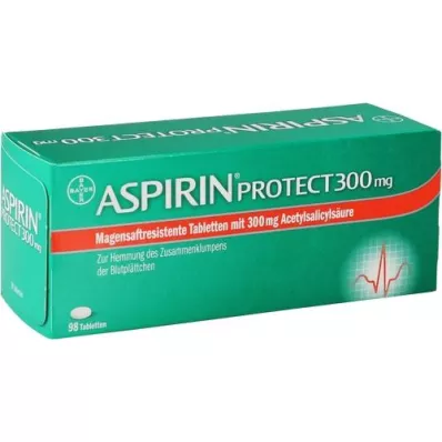 ASPIRIN Protect 300 mg comprimidos com revestimento entérico, 98 unidades