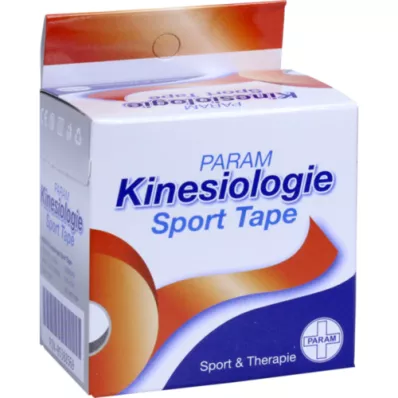 KINESIOLOGIE Fita desportiva 5 cmx5 m vermelha, 1 unid