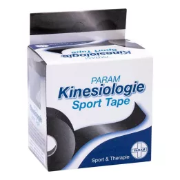 KINESIOLOGIE Fita desportiva 5 cmx5 m preta, 1 pc