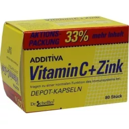 ADDITIVA Vitamina C+Zinco Depotcaps.embalagem de ação, 80 unid