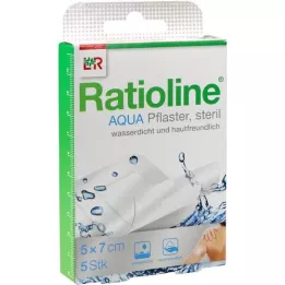 RATIOLINE Aqua Shower Plaster Plus 5x7 cm estéril, 5 unid