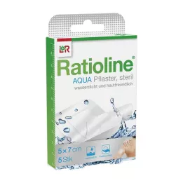 RATIOLINE Aqua Shower Plaster Plus 5x7 cm estéril, 5 unid