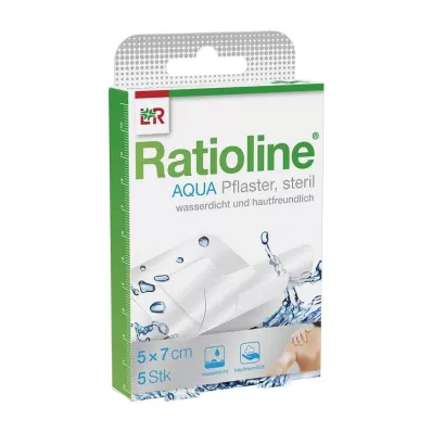 RATIOLINE Aqua Shower Plaster Plus 5x7 cm estéril, 5 unid