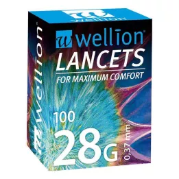 WELLION Lancetas 28 G, 100 unidades
