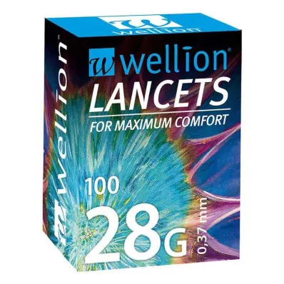 WELLION Lancetas 28 G, 100 unidades