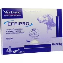 EFFIPRO 134 mg pip.solução.para.pingar.num.cão.de.tamanho.médio, 4 pcs
